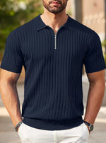 Ashford | Premium Ribbed Half-Zip Polo